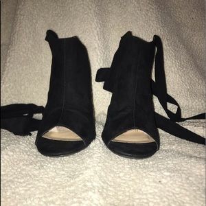 Black lace up High heels